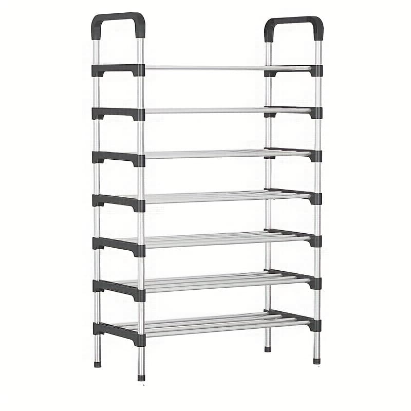 TEMU A 7-level Shoe Storage Unit Featuring A Dust-proof And Waterproof Fabric, A Sturdy Galvanized Steel Structure, Easy Assembly Without Tools, And A Suitable For Dorms, Doors, Or Closets