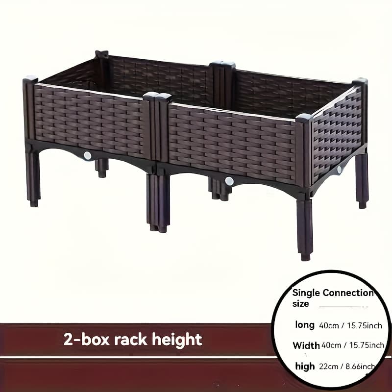 TEMU Horticultural Vegetable Planting Box, Stacked Free Combination, Thick And Durable Gardening Planting Box, Greenhouse Seedling Nursery Planting Box For Growing Vegetables And Trees On
