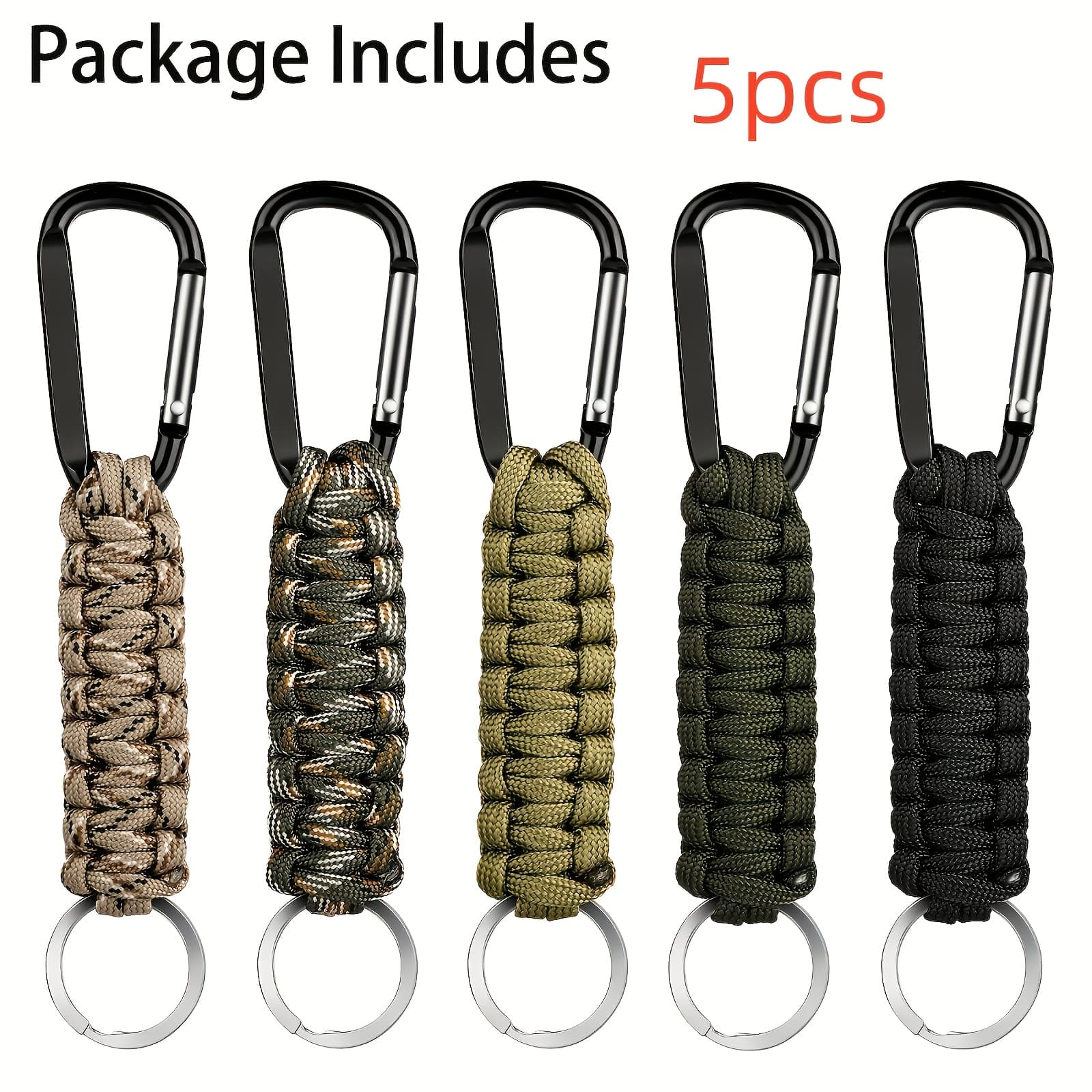 TEMU Outdoor Lanyard Keychain Key Ring Sports And Outdoor Supplies... Decorations And Keychains