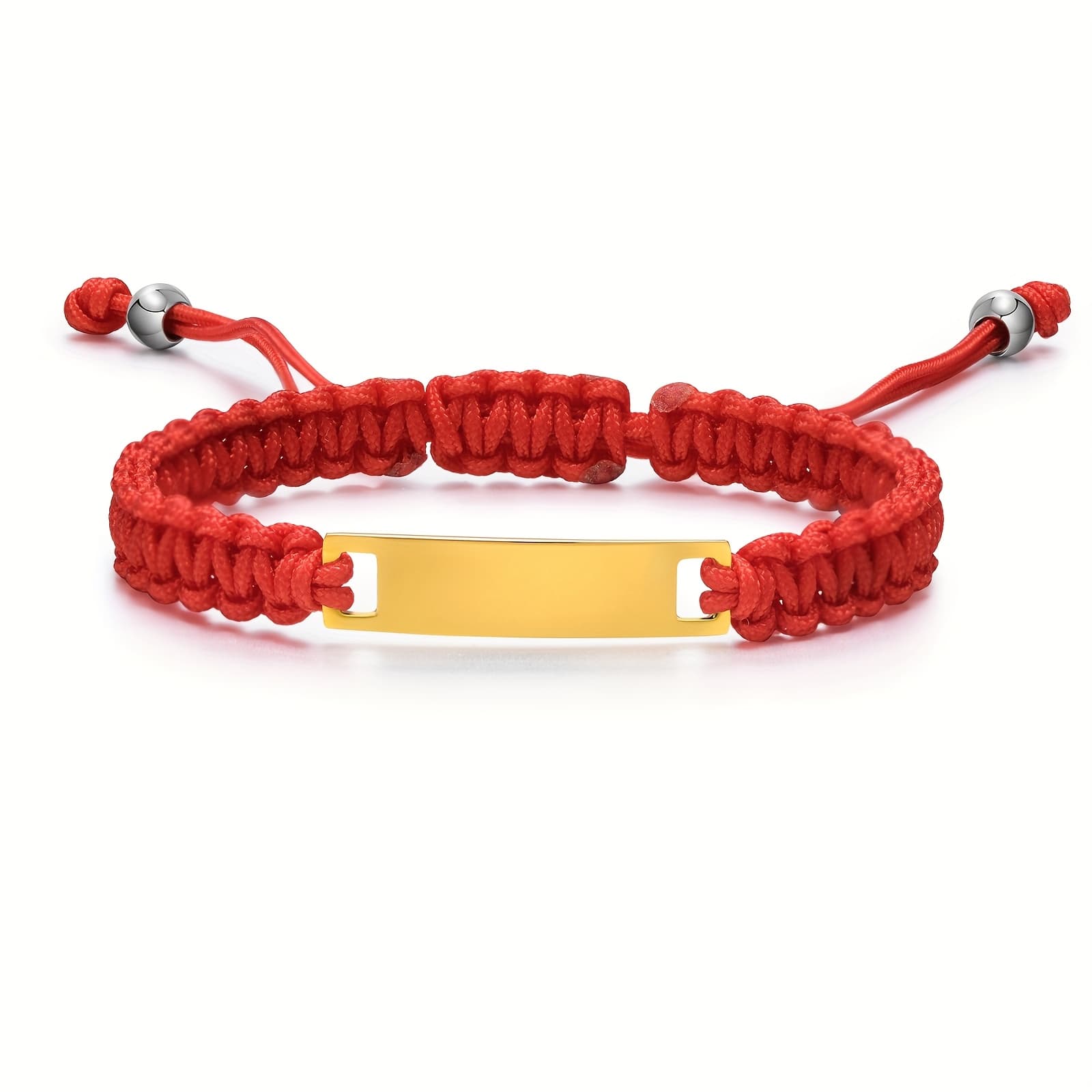 TEMU Personalized Woven Engraved Bracelet, Suitable For Daily Wear, Ideal As A Birthday Gift