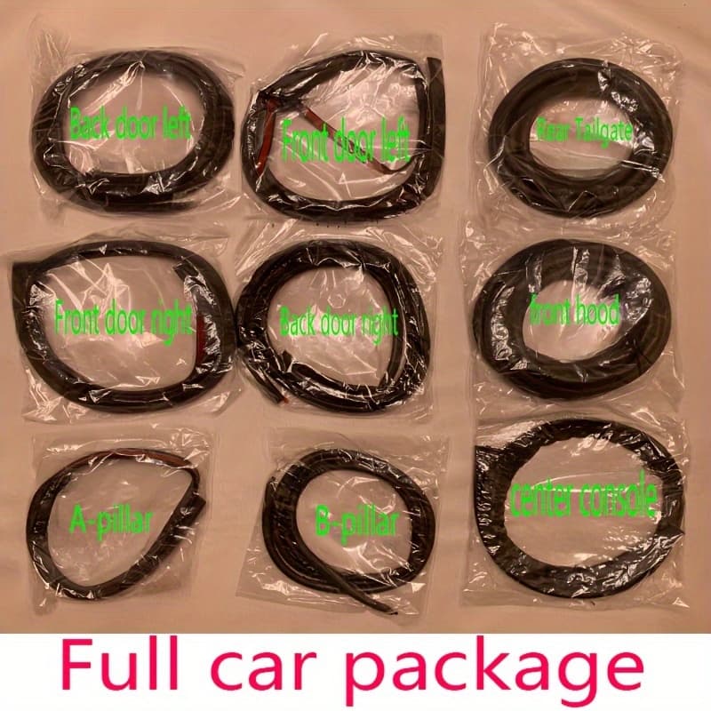 TEMU Suitable For Model 3/y, Full-car Soundproof Sealing Strip, Door Waterproof Shock-absorbing Weatherstrip, Self-adhesive Modification Windshield Weather Stripping