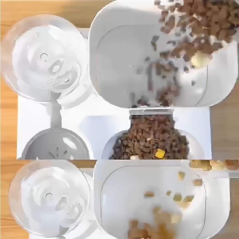 TEMU Automatic Cat Feeder - 2-in-1 Quantitative Feeding - To Of Your Pet's Diet - Cute And Interesting Water And Food Dispenser