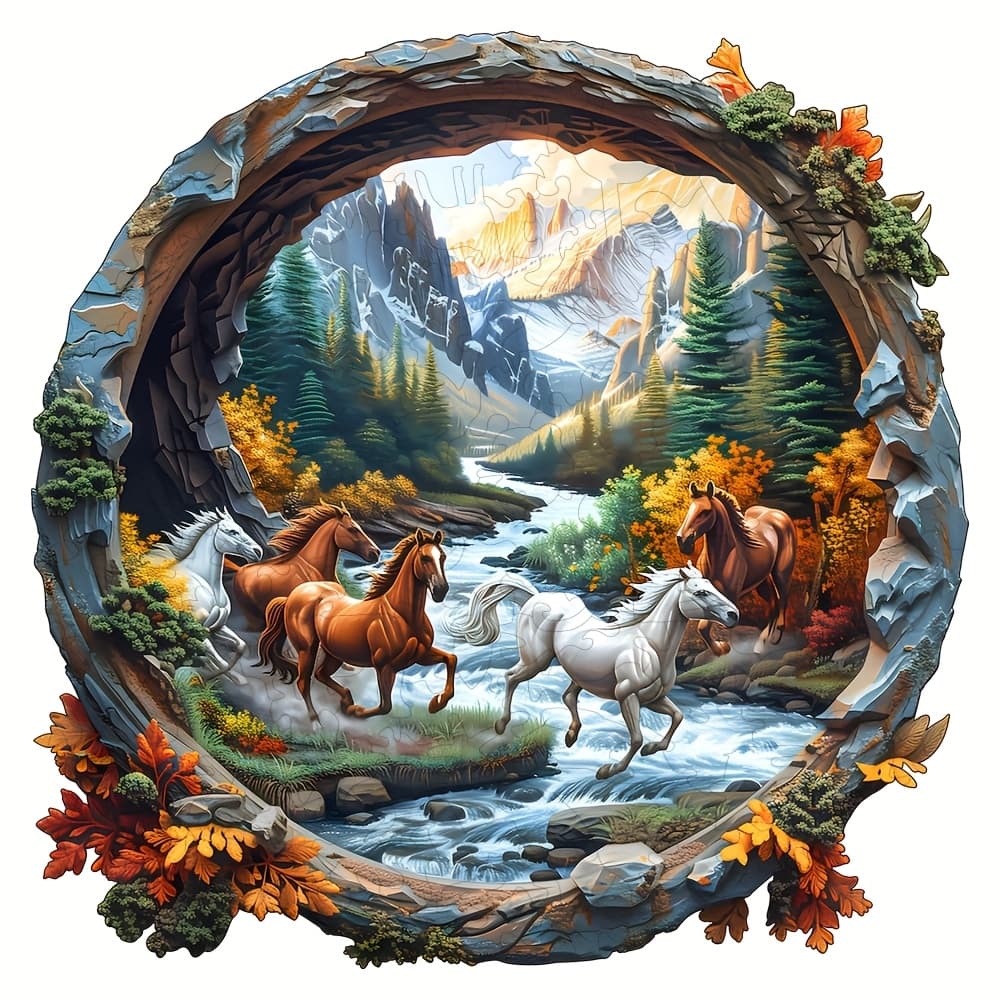 TEMU 501maxima And Flowers Wooden Jigsaw Puzzle - Unique Shape, Gift Box Included - Perfect For Home Decor And