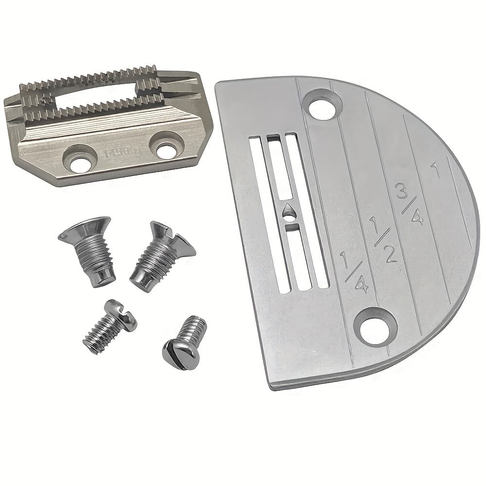 TEMU 1 Set #149057 Feeder + E22 Needle Plate And 4 Screws, Suitable For Brother Industrial Sewing Machine Additions