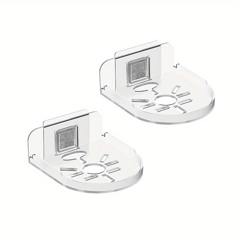 TEMU 2pcs Acrylic Wall Mount Bracket For Security Camera, Universal Adhesive Wall Shelves For Baby Monitors Speakers, No Drilling Mounting Tray Indoor