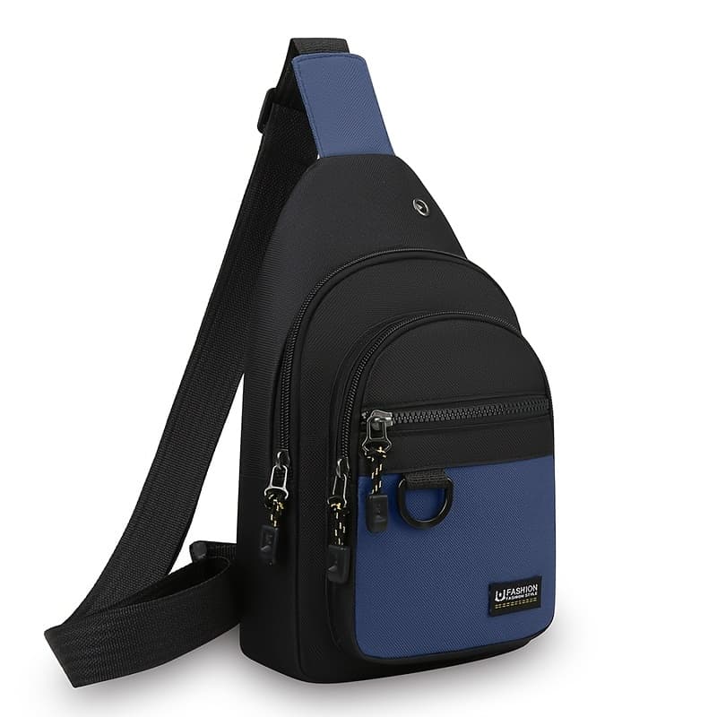 TEMU Men's Oxford Cloth Travel Bag, High Quality Front Chest Bag, New Style Casual Sling Bag, Sports Fashion Shoulder Crossbody Bag