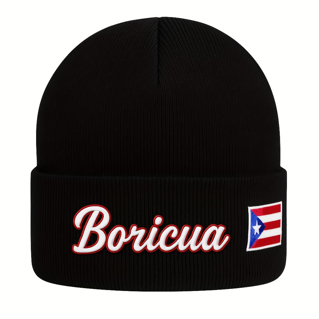 TEMU Knit Beanie Hat With Letters And Puerto , Unisex Winter Warm Hat, Comfortable Streetwear For Daily Wear, Festivals And Holiday Outfits