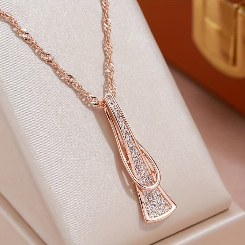TEMU Geometric Pendant Necklace For Women, Perfect For Wedding Jewelry