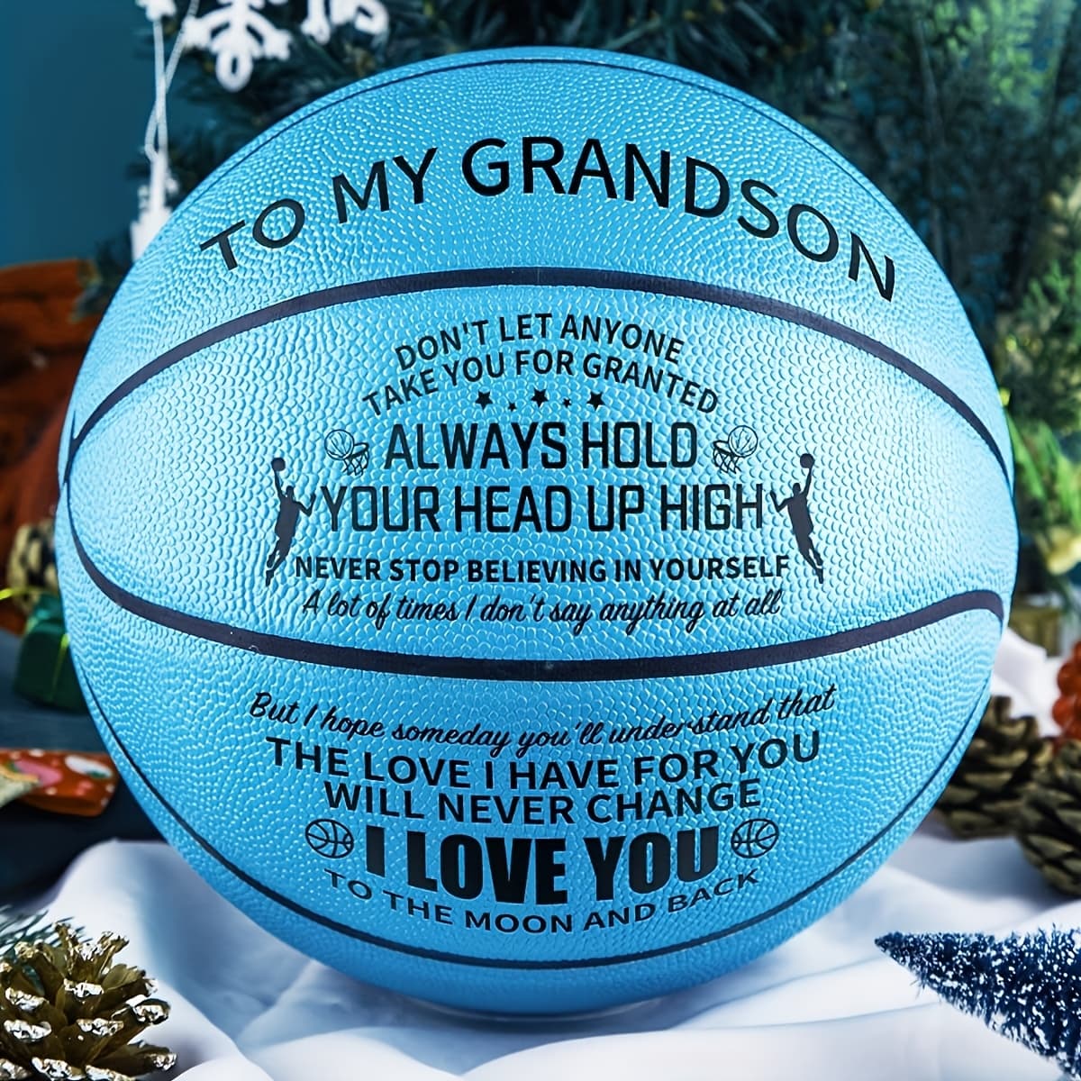 TEMU Size 7 Basketball - High-quality For Indoor And Outdoor Use - Texture, Perfect Gift For Your Grandson Or Son