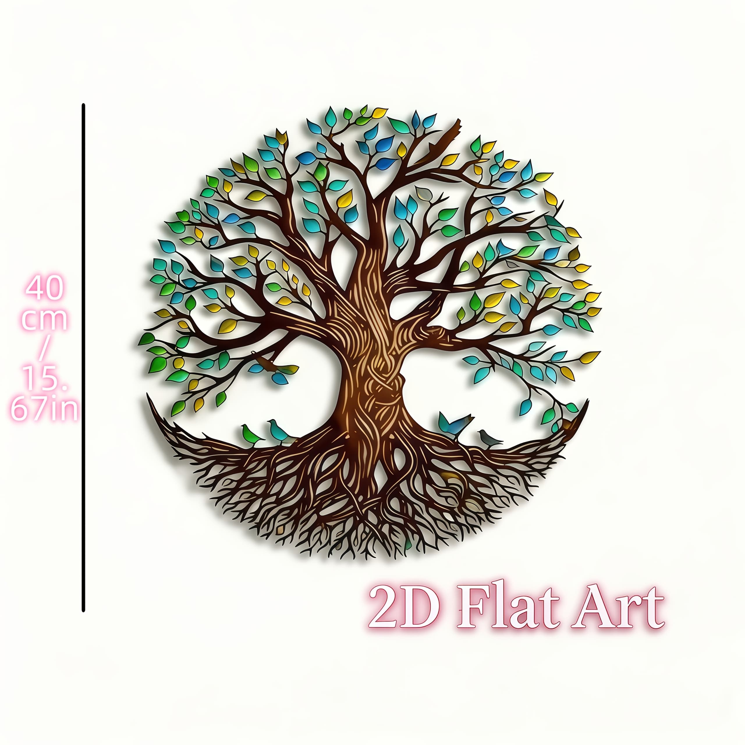 TEMU A Metal Wall Hanging Of Of Life, Iron Wall Decoration Suitable For Home Decor