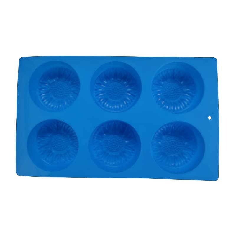 TEMU 6 Cavity Creative Flower Shaped Soap Mold Silicone Molds For Handmade Decorating Candle Mold Mold