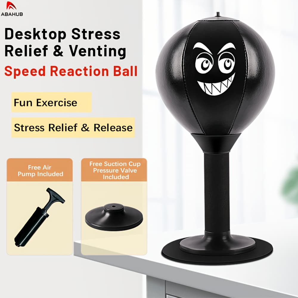 TEMU Abahub Stress Reliever Desktop Boxing Speed Ball, Super Strong Spring, Punch Resistant And Resistant, Fun Desk Accessory, Stress Reliever Must Have