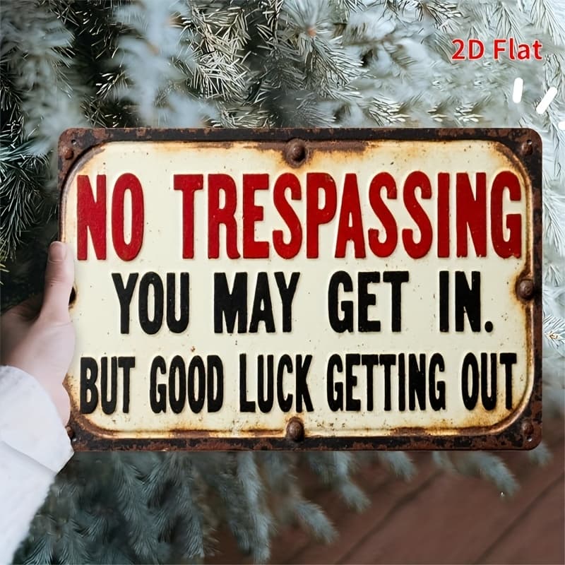 TEMU 2d Flat - Vintage Metal Sign Tin Painting, Retro Style Wall Art, Suitable For Bars, Cafes, , And Backyard Cottages - 1pc - 8x12 Inches