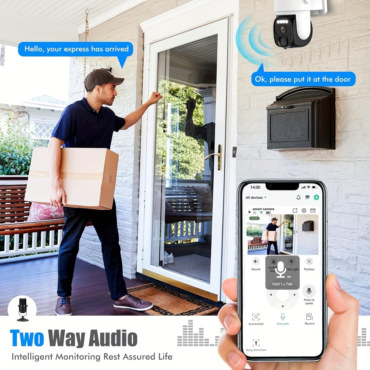TEMU 2k 3mp Solar Security Camera With 360° View, 2-way Talk, Color Night Vision, Spotlight/siren, Motion Detection, /sd Storage - Perfect Gift For Birthdays, Easter, Day, , And