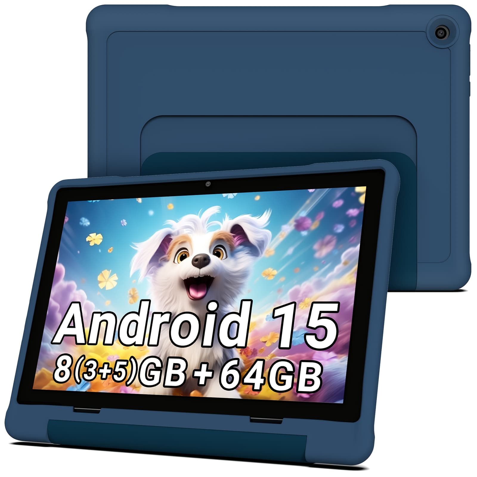 TEMU 2026 Gifts: 15/13 Kids Tablet 8(3 + 5)gb/4(2 + 2)gb + 64gb/32gb | 10.1" Touch Screen, Wifi 6, Anti - Fall Case, Pre - Installed Parental Controls And , 3000mah/5000mah