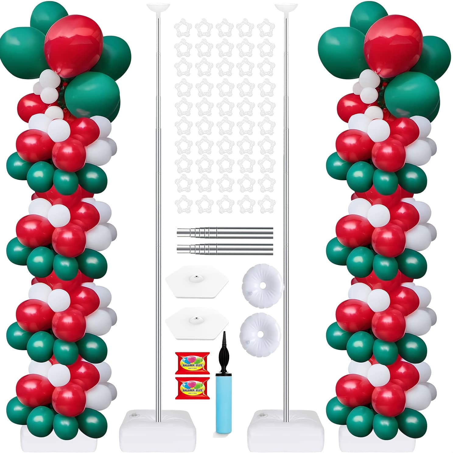 TEMU 2 Sets Balloon Column Stand Kit For Floor, Balloon Tower Stand Kit With , Adjustable Metal Balloon Stand For Birthday, Wedding, Christmas, Holiday, And Graduation Party Decorations