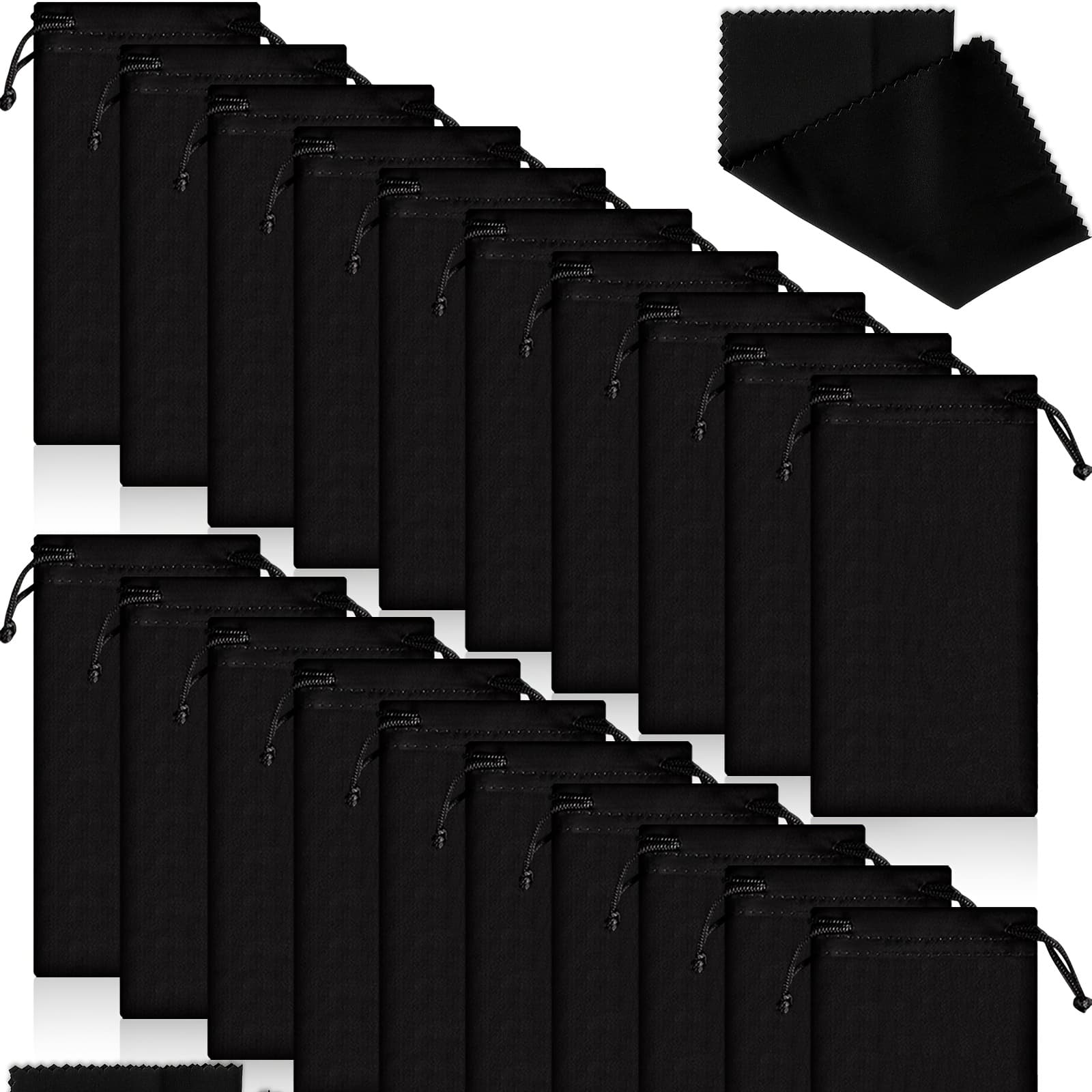 TEMU 40 Pack Microfiber Case Pouch Bag Glasses Sunglasses Case With 2pcs Cleaning Cloth