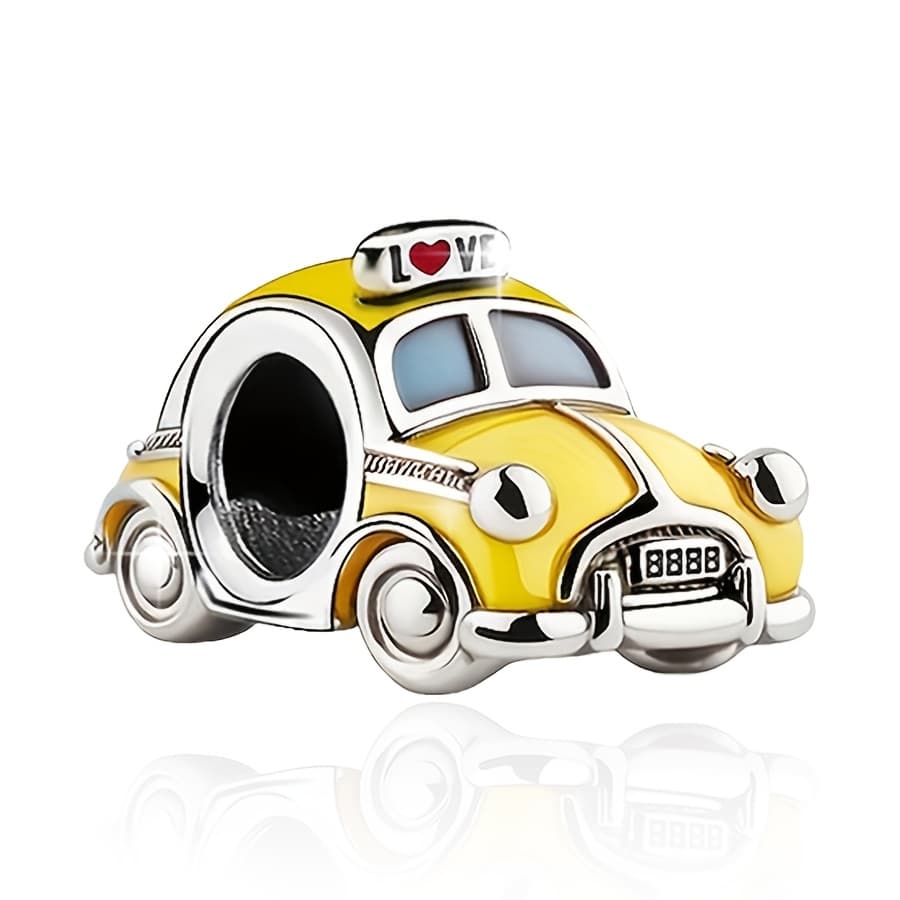 TEMU S925 Silver-plated Carriage Charm Bead, A Stylish And , Suitable For Original Bracelets Or Bangles And Necklace Jewelry Making, Perfect As A Birthday Or Holiday Jewelry Bracelet Accessory Or Gift