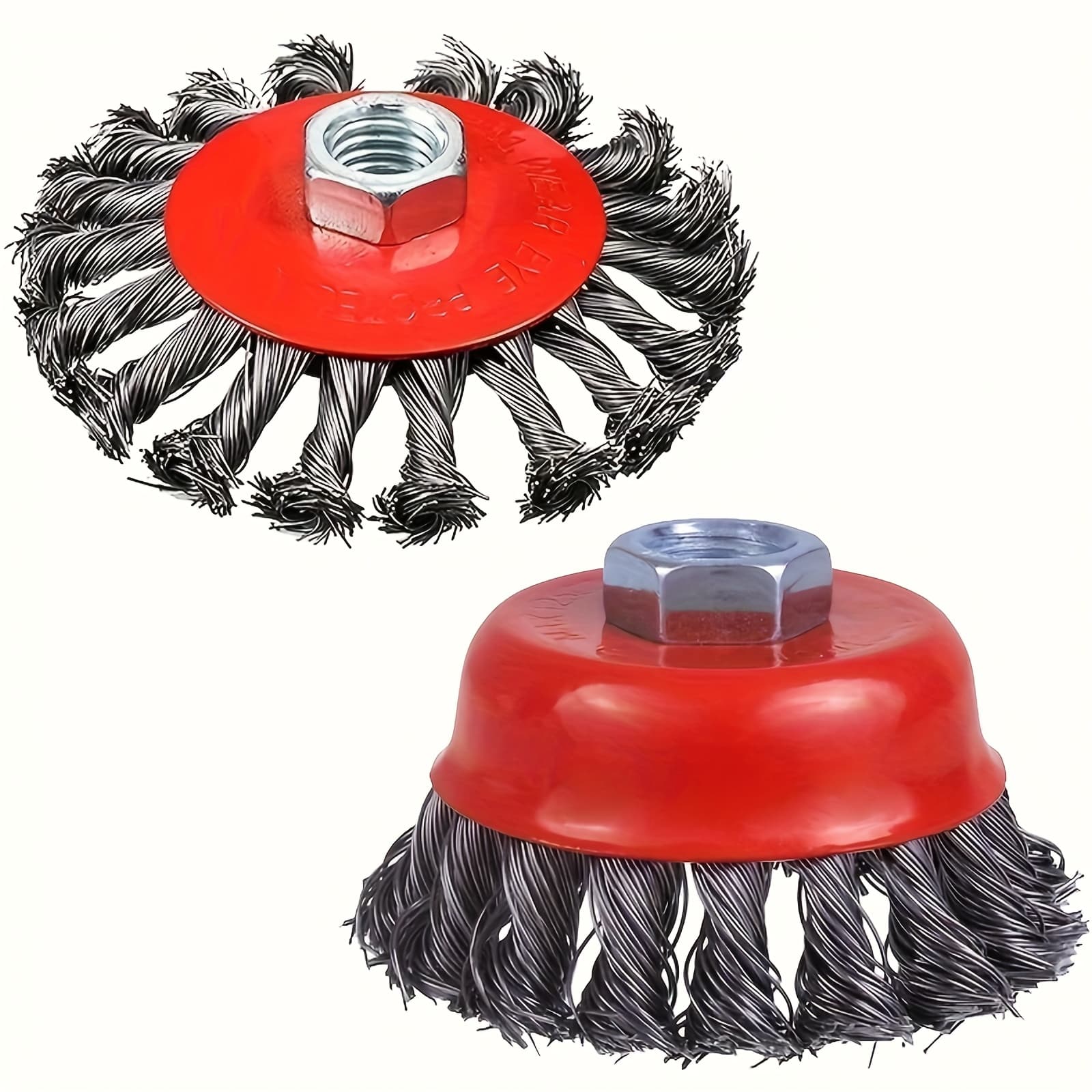 TEMU 4" Wire Wheel Cup Brush Kit For Grinders - Stainless Steel Construction - Ideal For Metal Cleaning And Rust Removal - Suitable For And Professional Use - Perfect Gift For Mechanics And
