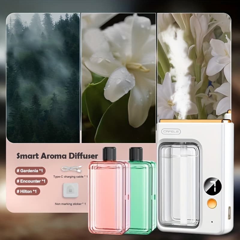 TEMU Technology Essential Oil Diffuser & Humidifier With, Auto Shut-off, , For Home, Bedroom, Bathroom, Office - Compatible With Essential Oils For Aromatherapy, Decorative Room Humidifier, Material