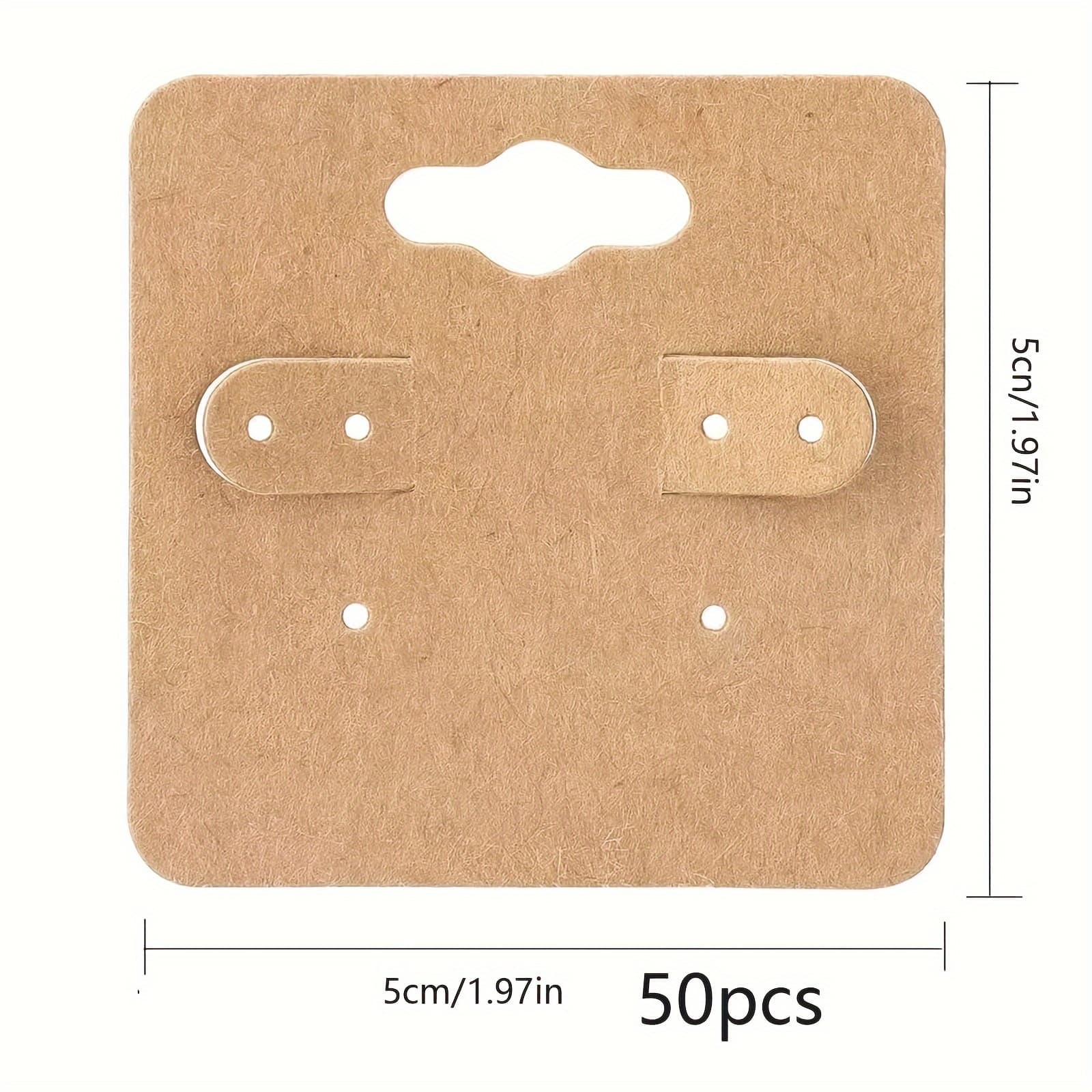 TEMU 100/50pcs Earring Display Cards With 6 Holes, Blank Paper Earring Holder Cards, Tags For Hanging Necklace Hoops Earrings Jewelry