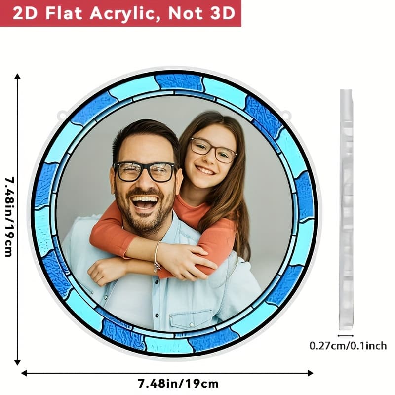 TEMU 2d Flat Custom Photo Acrylic Garden Sun Catcher, 's Day Gift, Outdoor Decor Theme, Perfect Anniversary Or Birthday Present For Wife, Husband, Dad, Mom, Valentine's Day, Christmas,