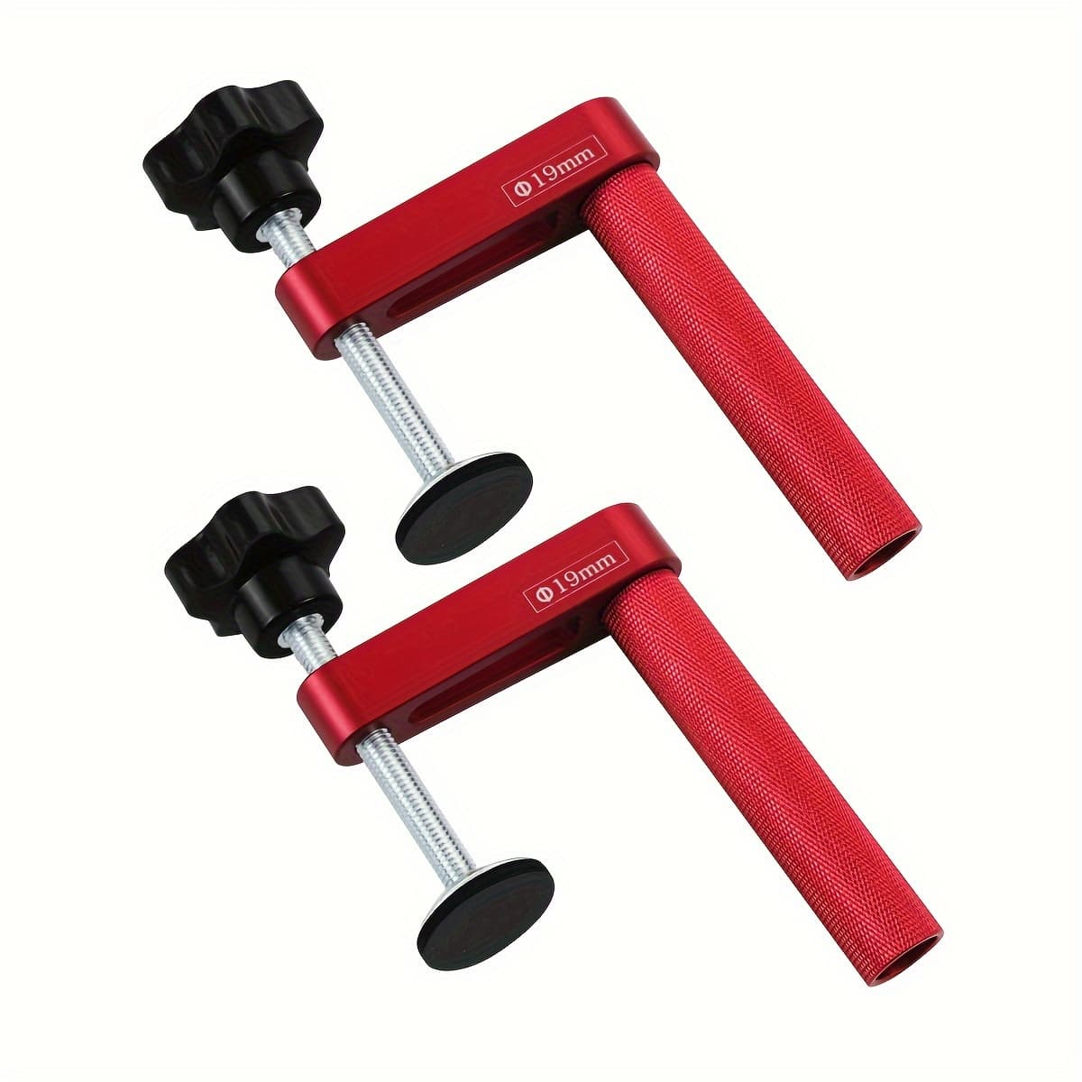 TEMU 1pc/2pcs Dog Hole Clamp 3/4" (19mm) / 20mm Woodworking Bench Stop Clamp Aluminum Alloy Desktop Fixed Clip - Hold Down Clamps