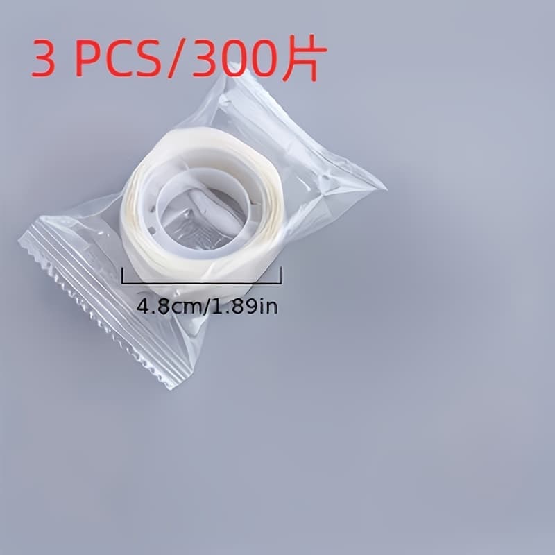 TEMU 300pcs Transparent Double Sided Tape, 2.2lb Strong Adhesive. For Scrapbooking, Journals, Wedding, Birthday Decor, Diy Crafts. No Residue. 100/roll. Transparent .