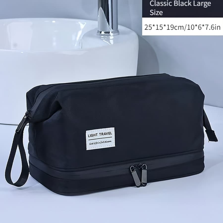 TEMU Double-layer Cloud-shaped Cosmetic Bag, Portable Cosmetic Storage Bag, Large Capacity Travel Toiletry Bag