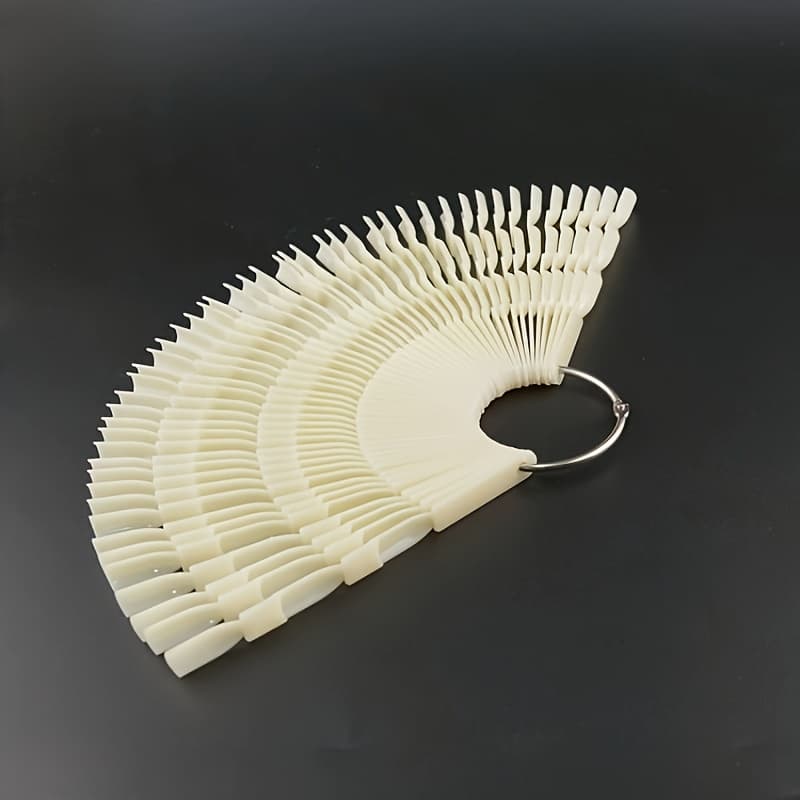 TEMU 150 Transparent Fan-shaped Sample Sticks For Nail Art Display, Practice, Training, And Organizing Gel Polish Display Nail Samples With Color Display Pad