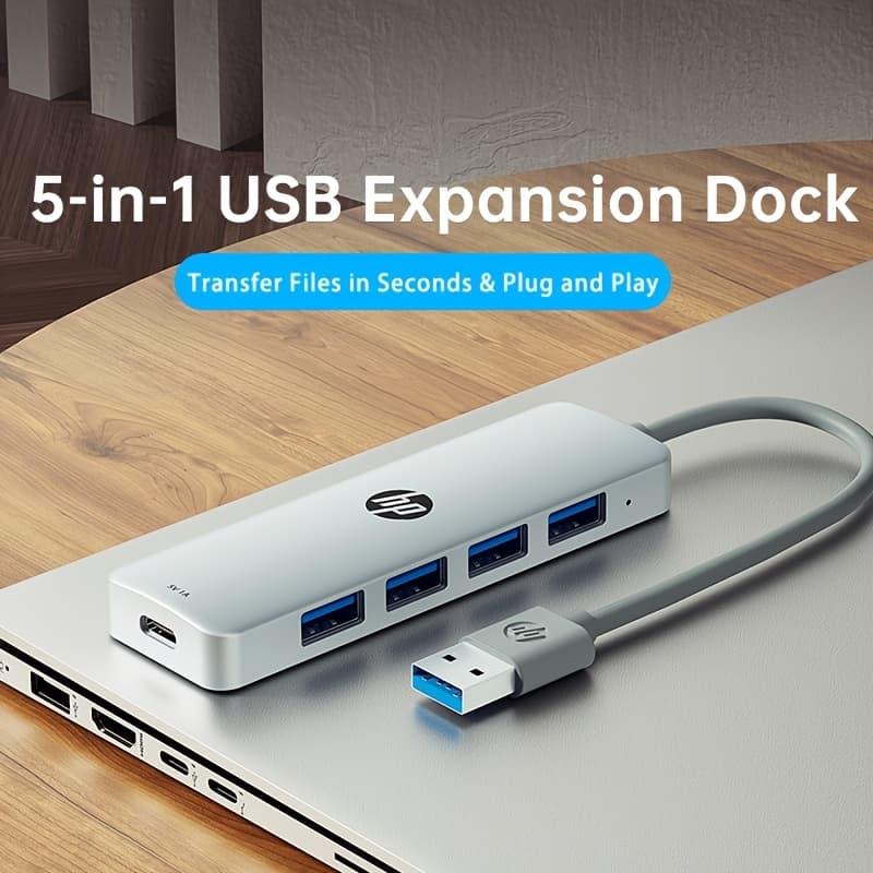 TEMU Usb With External Type-c Power Supply, 4× Usb 2.0 Expansion Adapter, Usb Splitter For Laptop, Desktop & Workstation, Reliable Data Transfer For , Home & Remote Work, Tech Gift For Christmas