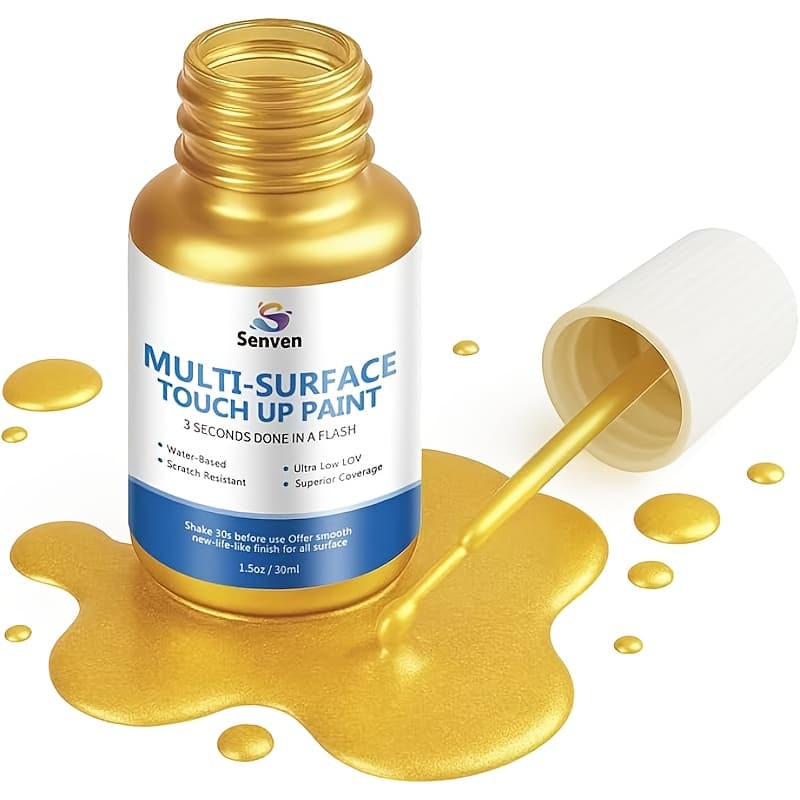 TEMU Liquid Paint High Gloss Multi Surface Rich For Metal, Wood, Plastic, Canvas, Appliance, Furniture Scratch Repair & Art Handcrafts 30ml/1.5oz Fast Drying Acrylic Metallic End