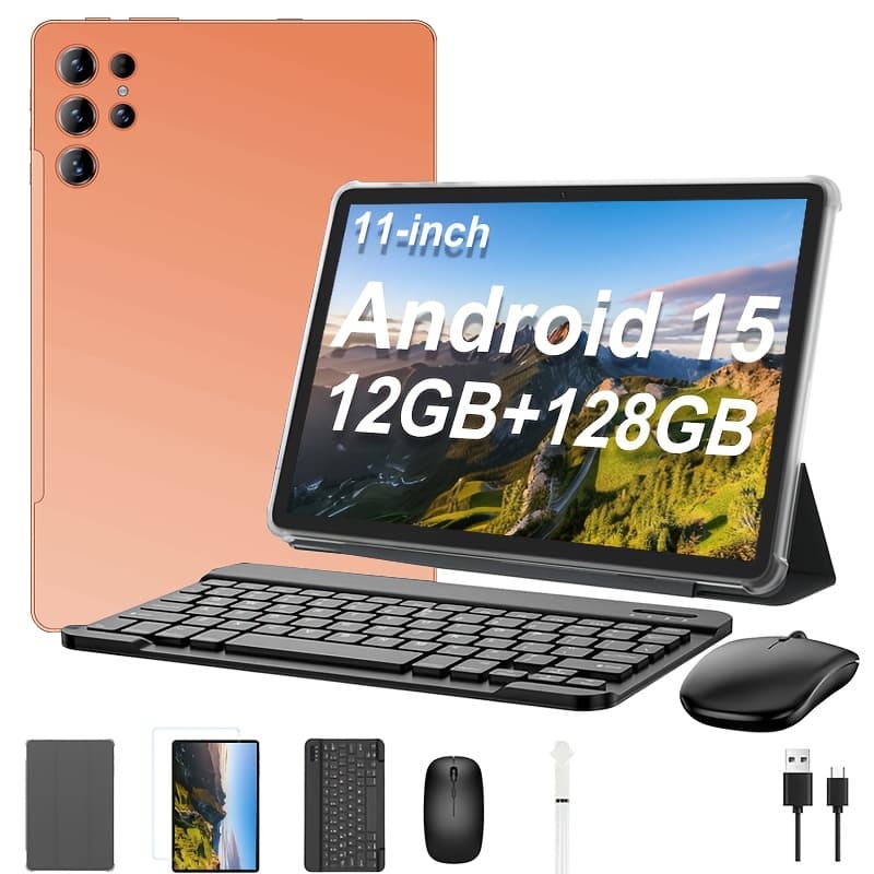 TEMU 2in 1 15 Tablet Latest Tablets, 11 Inch Tablet 12gb 128gb Rom, 2in 1 Tablet With Keyboard, Case, Stylus, Long , Tablet Pc, 5g Wifi, 8mp+20mp Dual Camera, 1280 * 800 Fhd Ips Screen, Tablet, Pad
