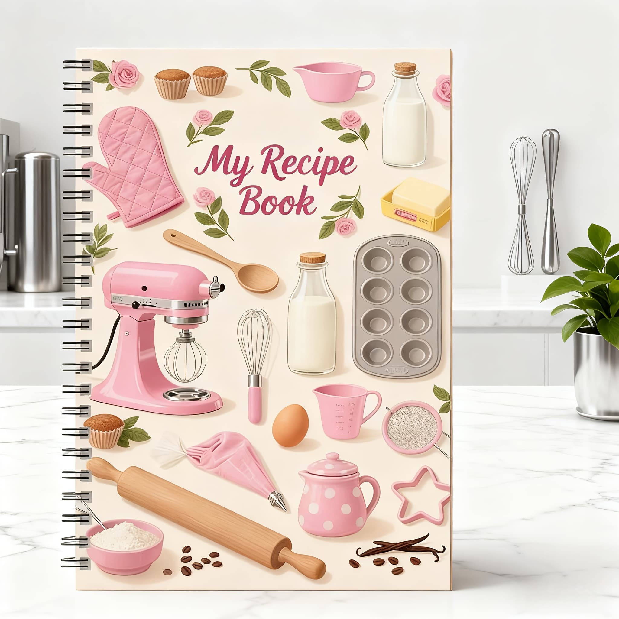 TEMU Artisanal Baking Recipe Keeper | Gut-friendly Blank Cookbook With Size Guide - Perfect Gift For Locavores & Sourdough