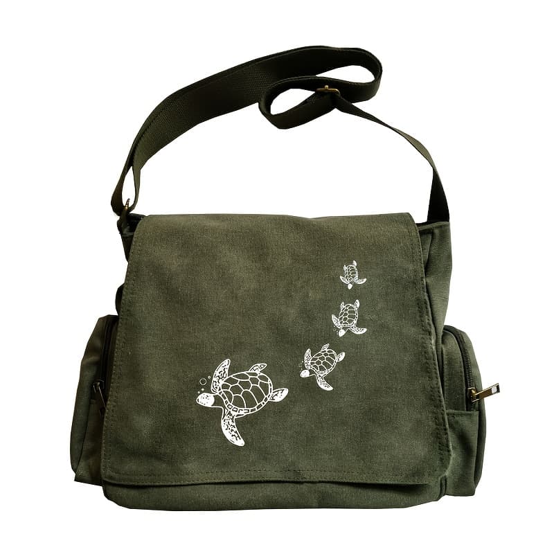 TEMU A Large-capacity Shoulder Bag, A Vintage Tote Crossbody Bag Featuring A Turtle-themed Print, Suitable For Occasions Such As Shopping, Traveling, And Dining, Making It An Gift