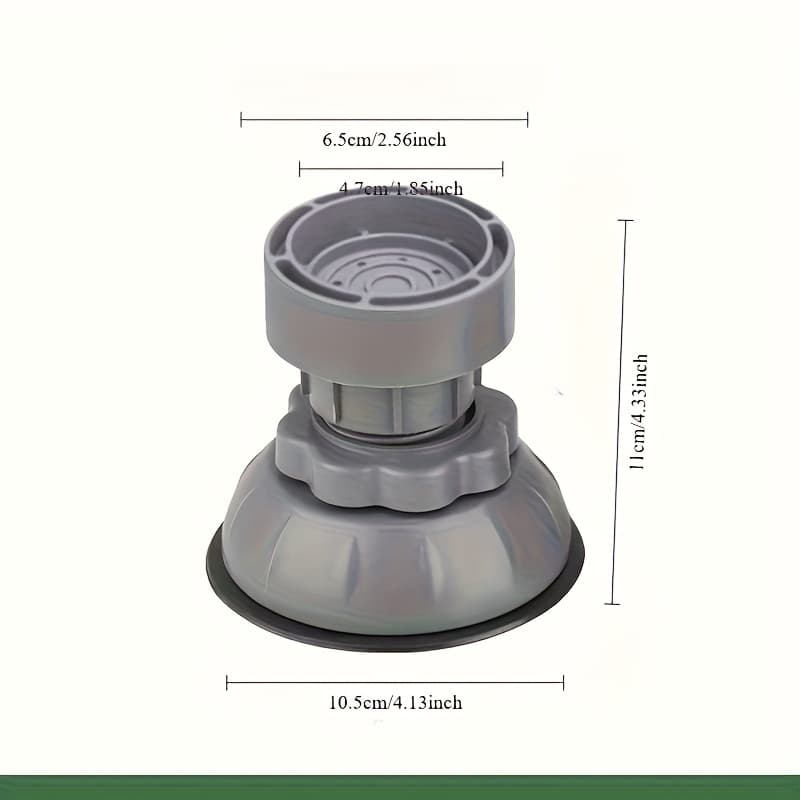 TEMU Adjustable Height Washing Machine Foot Pad, Moisture-proof And Silent Suction Cup Anti-slip Refrigerator Washing Machine Base