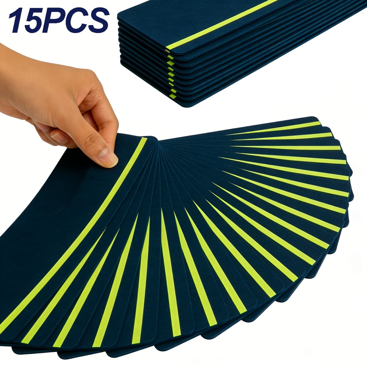 TEMU 10/15pcs -the-dark Anti-slip Pads, 24x4 Inches High-friction Anti-slip Strips With -the-dark , Suitable For Multiple , , Strong Adhesive Suitable For Indoor And Outdoor Stair Treads