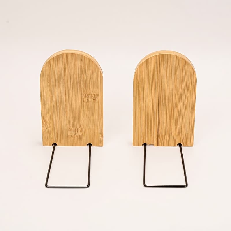 TEMU Easy Removable Wooden Bookend, Anti-slip Bookend For Bookshelf, Heavy-duty Bookend, For Bookshelf/cd Rack