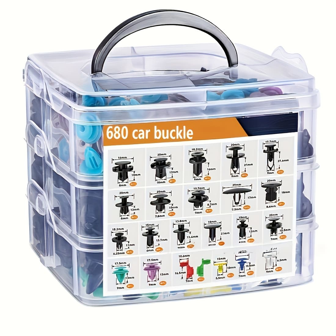 TEMU 680 High-quality Clip Sets - Affixed To The Body, Bumper, And Door Trim Panels - Come With Tools For And