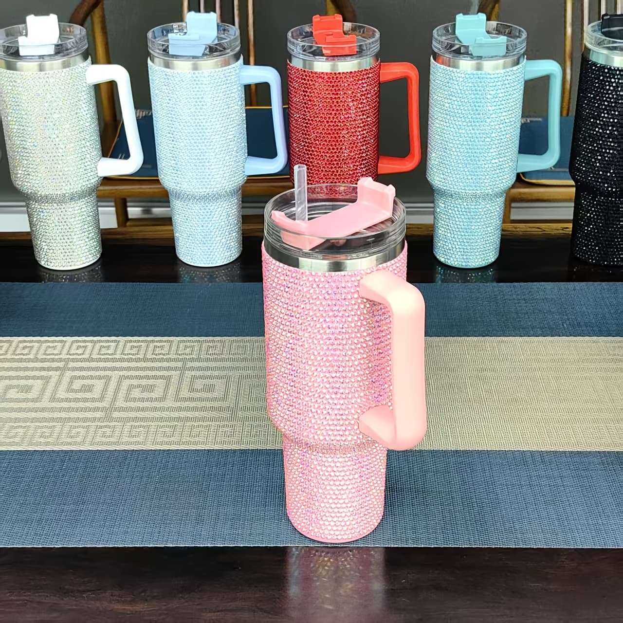 TEMU 40oz -stainless Steel Insulated Cup With A Lid And Straw, Perfect For Use Throughout The Year. An Gift For Birthdays, Valentine's Day, And New Year Celebrations.