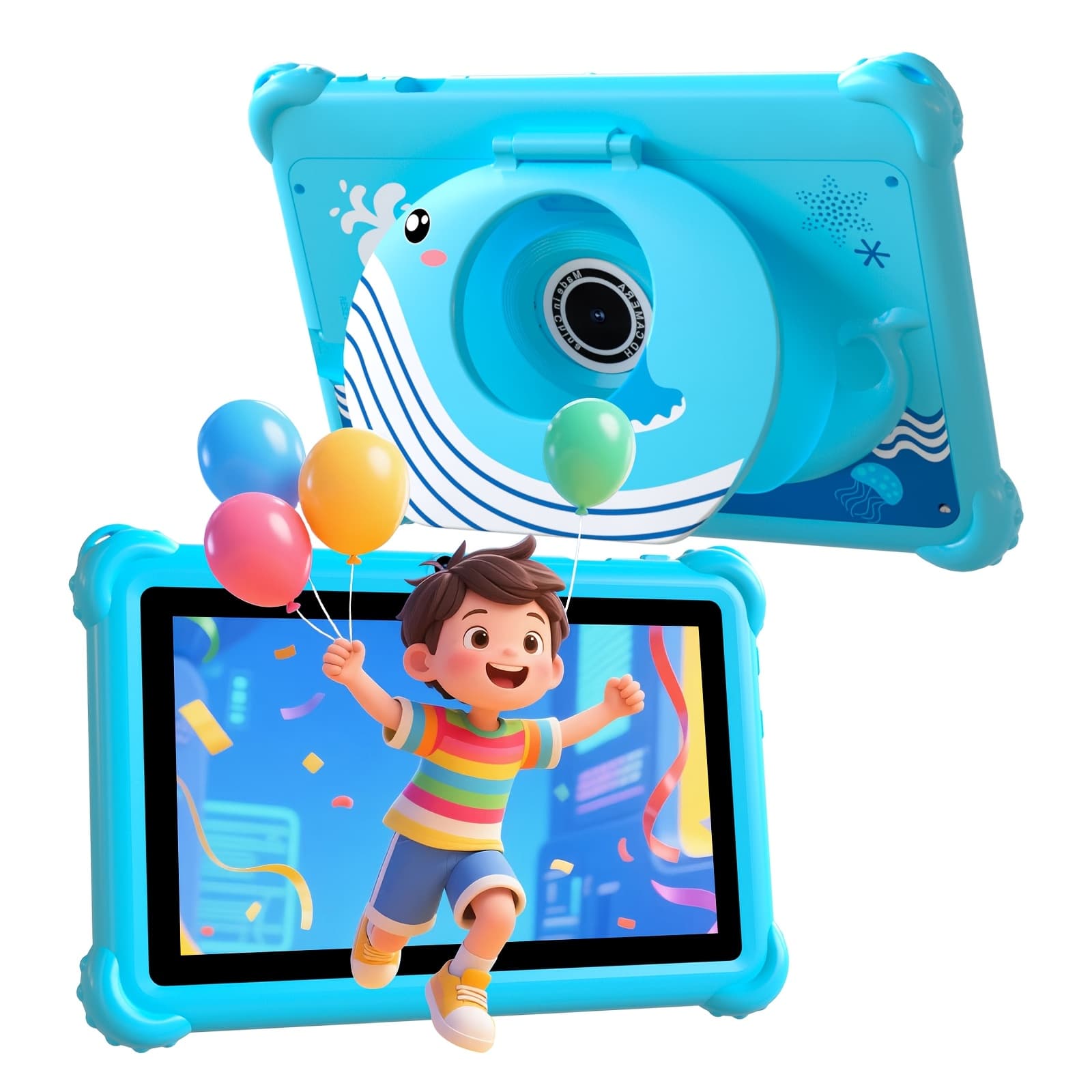 TEMU Kids Tablet, 7 Inch Tablet Pc, (2+2)gb 32gb Rom 1tb Expand Rom, Safety Eye Protection Screen, Wifi, Dual Camera, Games, App, Tablet With Silicone Case Christmas Gift thumbnail 2