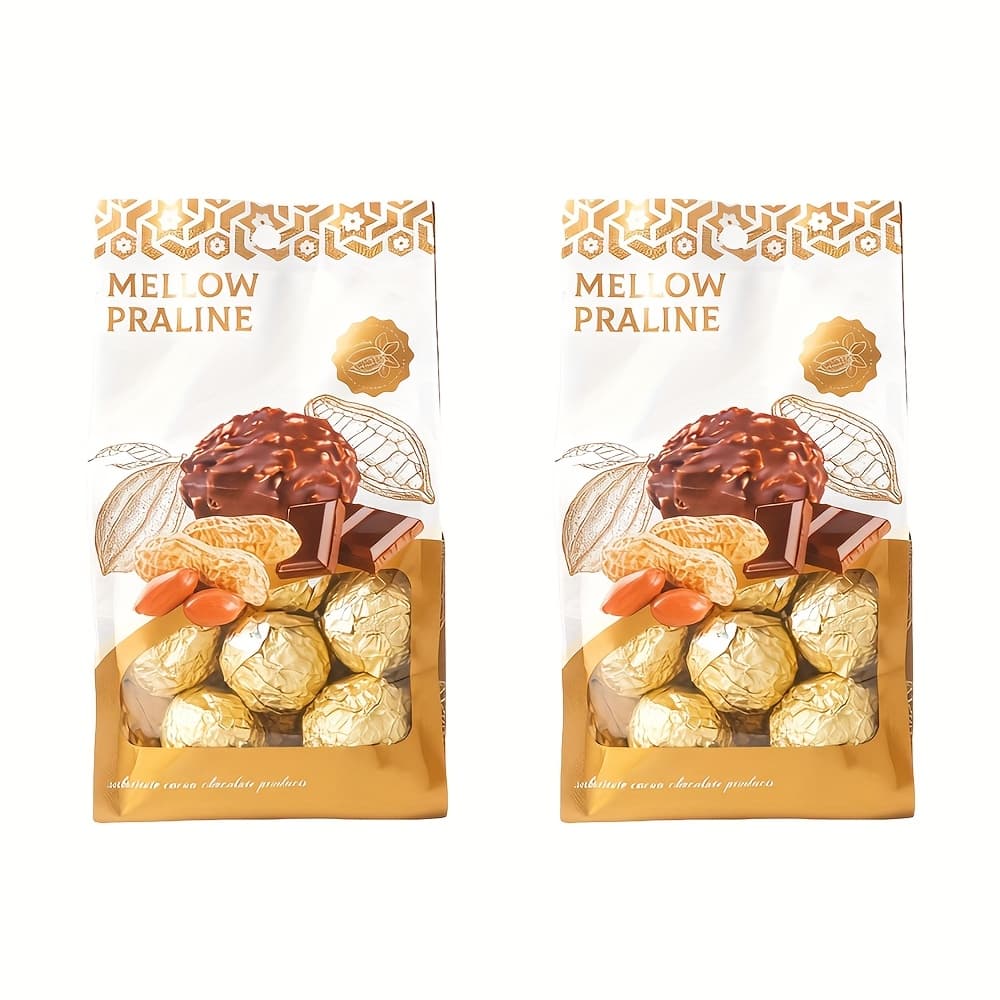 TEMU 2 Bags Chocolate Truffles, 8.47oz, Chocolate Balls, Party Favors, Office Snack, Family Sharing, Exquisite Packaging, Gift Bag, Father's Day Gifts/summer Holiday Snacks