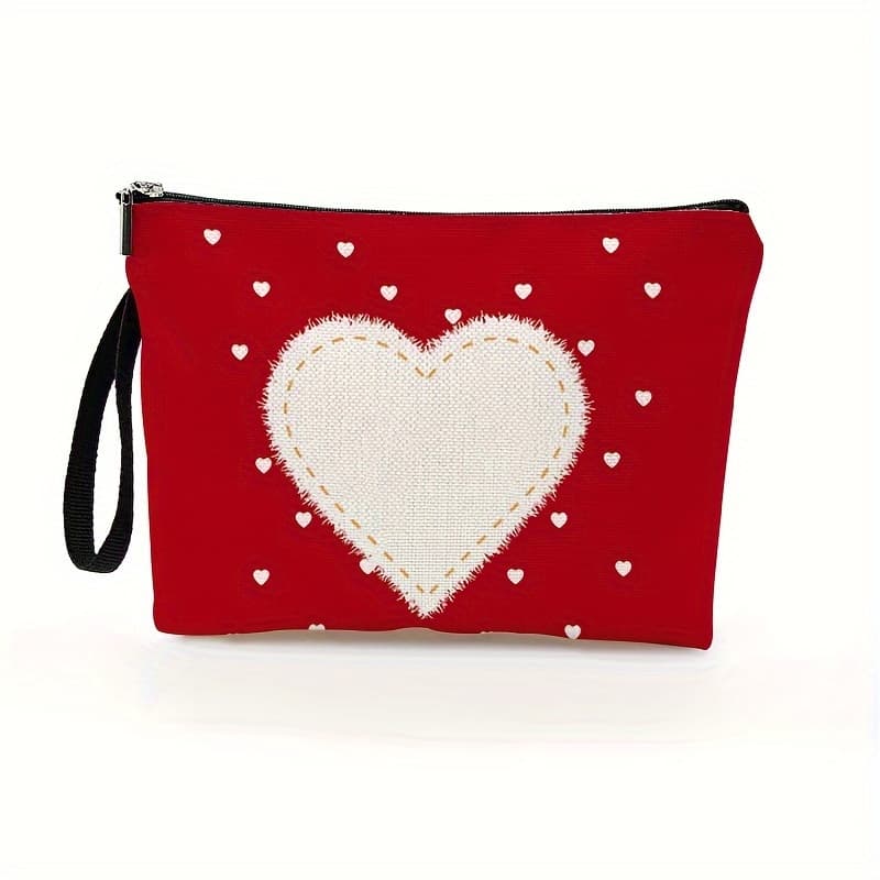 TEMU 's Day & Women's Cosmetic Bag - Polyester, Zippered Makeup For & Use, , 6.7" X 9.9