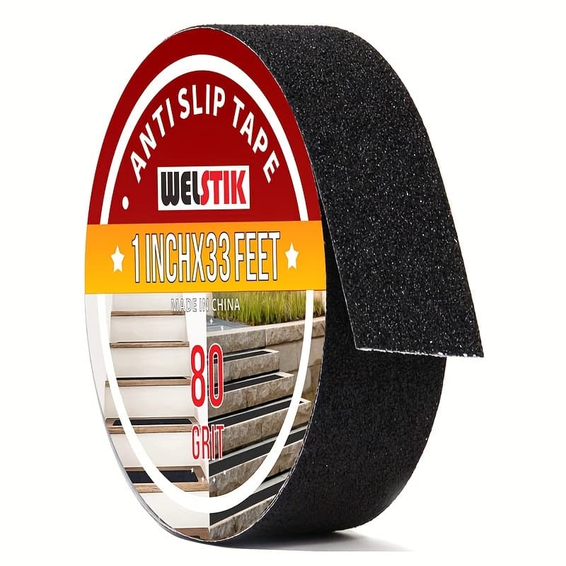TEMU Non-slip Tape, 2.5cm X 10m High- Tape, For Stairs, Steps, Ramps, Indoor/outdoor Sanding, Black
