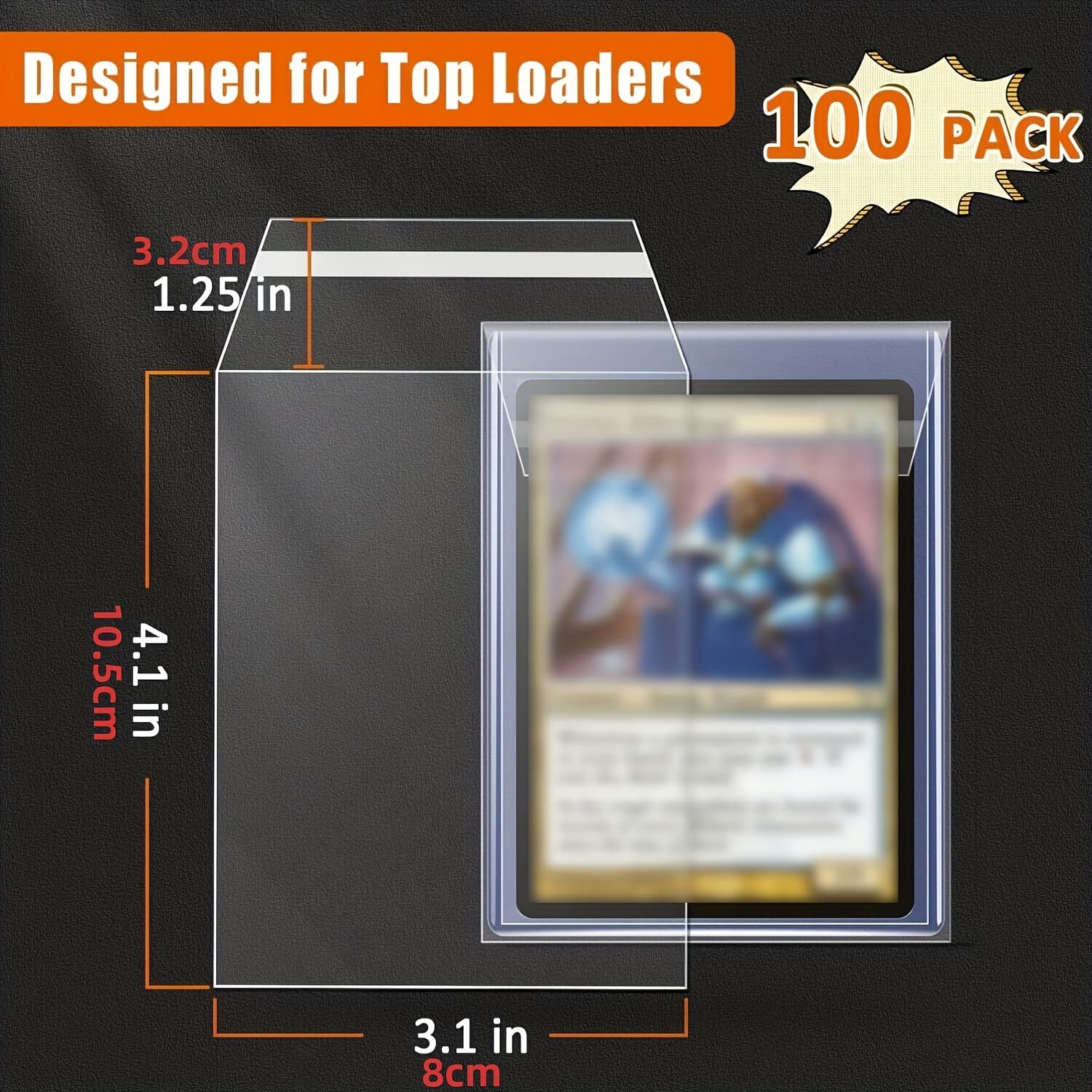 TEMU 100 Psa Graded Card Sleeves, Resealable Card Holders - Fitting Card Protectors Suitable For Graded Baseball, Football, Gaming, Trading, And Sports Cards