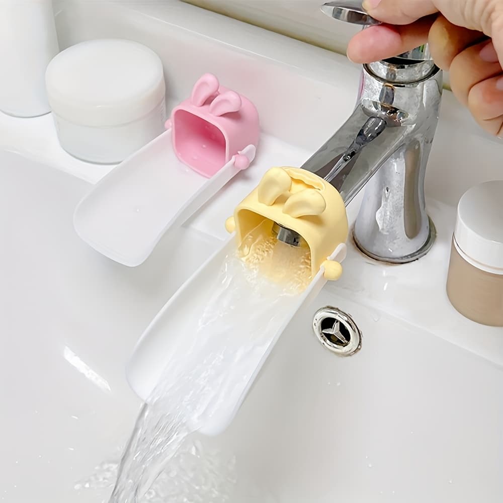 TEMU 2pcs Convenient U-shaped Faucet Extender For To Sink Faucets - Yellow And Pink