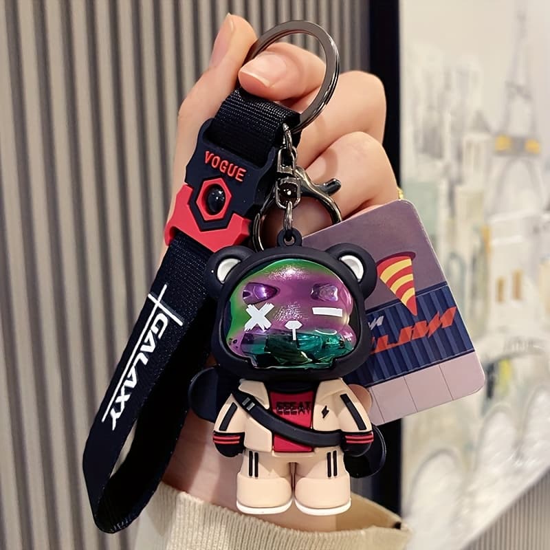 TEMU Funky Bear Keychain Exquisite Ornament With Cool Design Ideal Gift For Men And Women Cute Bag Charm