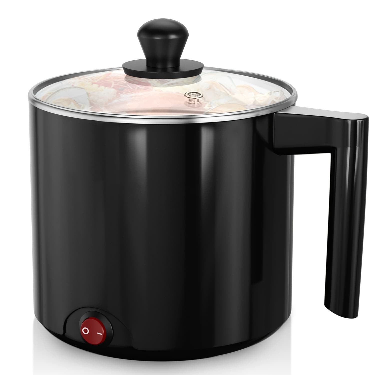 TEMU Hot Pot Electric, 1.5l Saucepan, Versatile Electric Cooker For Noodles, Steaks, Eggs And Pasta, Quick-cook Option, Christmas Gift