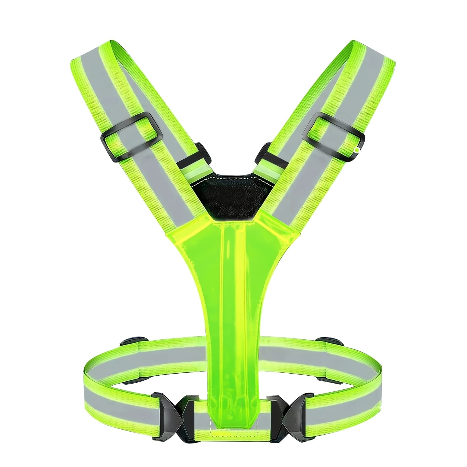 TEMU Illuminated Reflective Running Vest, Featuring 3 For Visibility, Suitable For Walking, Running, And Cycling, Adjustable For Men And Women