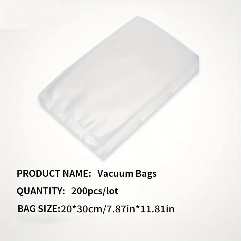 TEMU 200pcs Storage Bag, Bpa Free Vacuum Sealed Bag, Durable Sealed Bag, Reusable Airtight Food Preservation Bag, Used For Fruits And Vegetables, Kitchen Accessories For Food Storage And Preservation